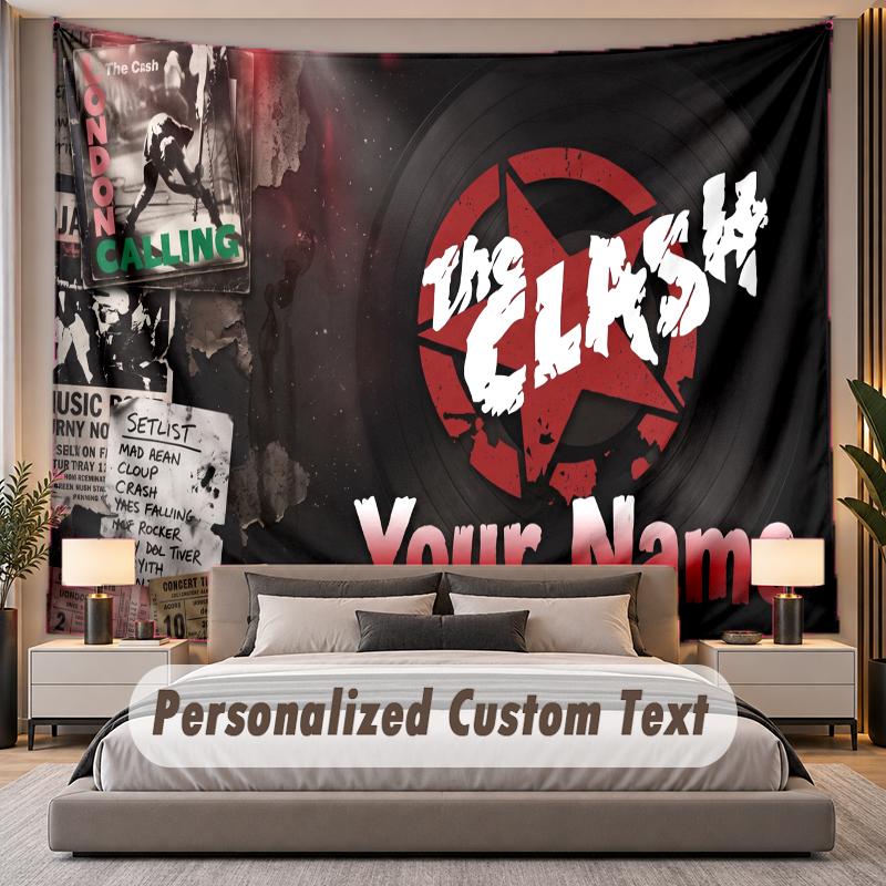 Custom Name Text Tapestry The Cure Personalized Polyester Wall Tapestry For Bedroom And Room