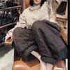 Woman Winter Niche Vintage Style Drawstring Wide Leg Pants Loose Casual Personality Retro Pants