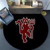 Man Utd pattern round rug,Carpet Rug for Living Room Bedroom Playroom ,Non-slip Floor Mat,Holiday Gifts and Birthday Gifts.