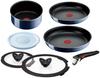 T-fal 7-piece Pot and Frying Pan Set with S,for Gas Fires Only, Substances Such As PFOA "Ingenio Neo Royal Blue Intense",blue L43794A