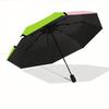 1pc Green Monster FaceAutomatic Folding Umbrella, Portable & Foldable Design with 8 Ribs, Casual Outdoor Accessory yy250804258
