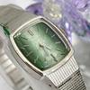 Б/у женские часы Seiko Зеленый циферблат Резное стекло Ручной завод #t83