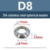 Yigu 304 Нержавеющая сталь Сферическая потайная шайба Фишай D6D24