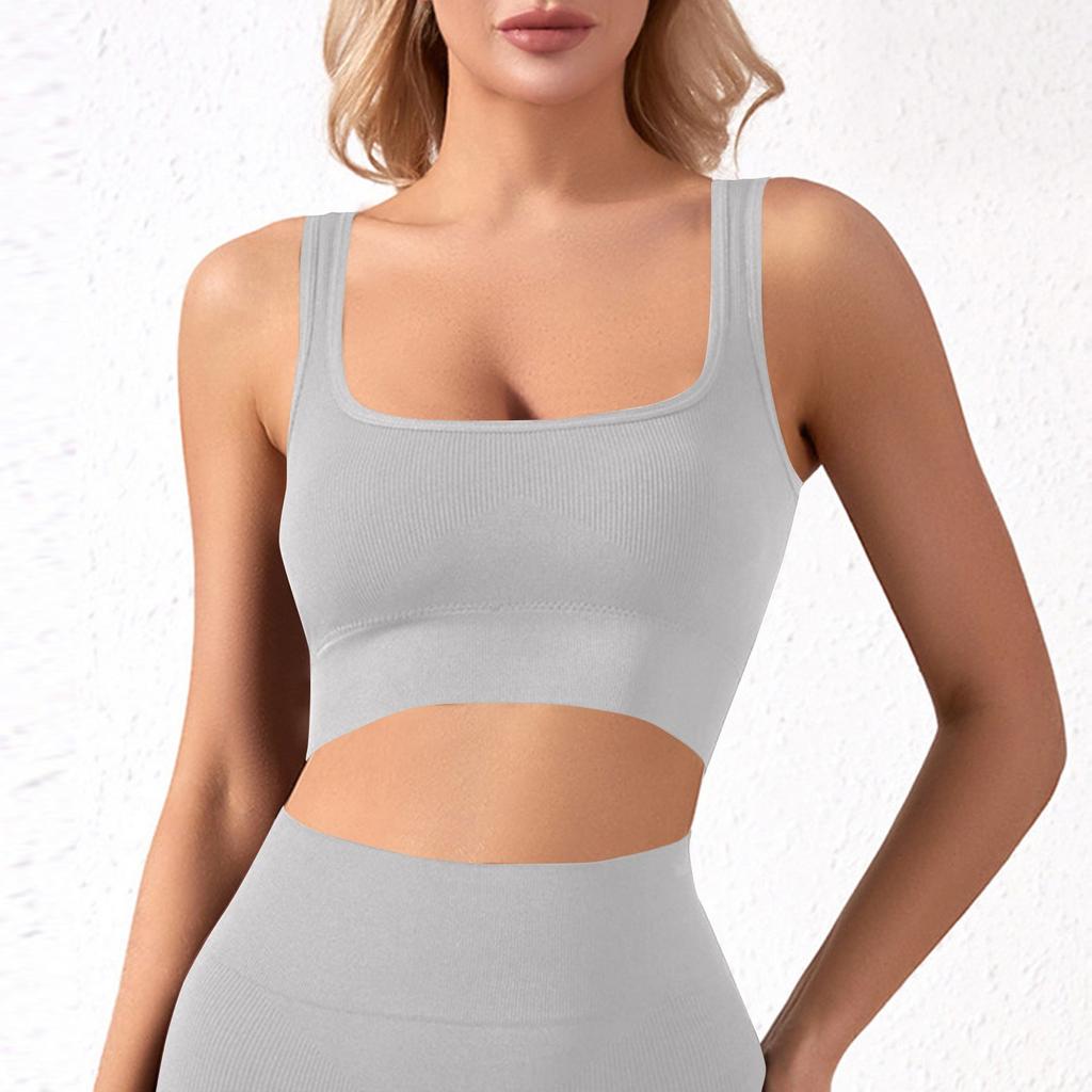 Women's Y Back Sports Bra - Padded Low Impact Spaghetti Thin Strap Workout Yoga Top