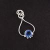 Round Tanzanite Gemstone 925 Sterling Silver Wife Gift Engagement Boho Pendant PP-40-17