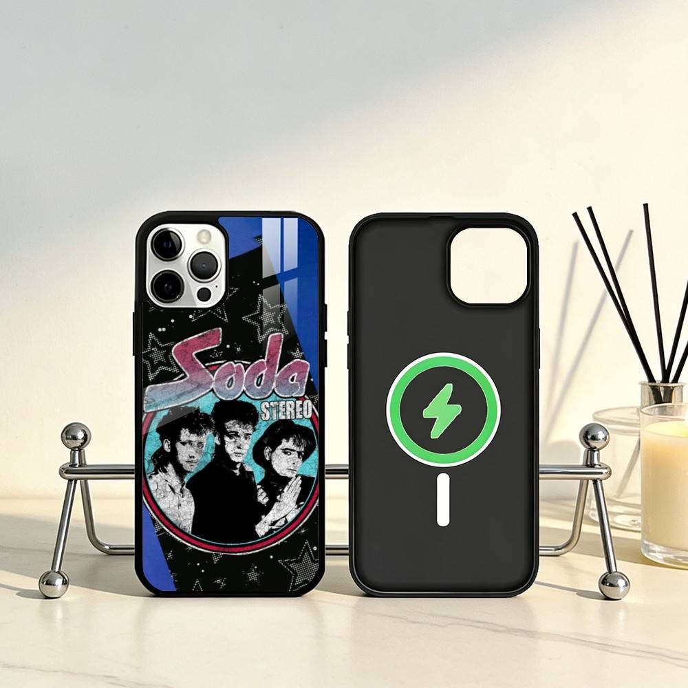 Rock Band S-Soda S-Stereo Phone Case For iPhone17,16,15,14,13,12,11 Plus,Pro Max Magnetic For Magsafe Wireless Charging