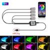 LED Automotive Interior RGB Decorative Lamp Atmosphere Lamp Foot Strip Light Kit Accessories Backlight Remote App Music Control