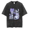 HUNTERHUNTER T Shirt Kurapika Manga Tshirt Men Women Hip Hop Washed Cotton Tshirt Clothing Summer Short Sleeve Toip Streetwear