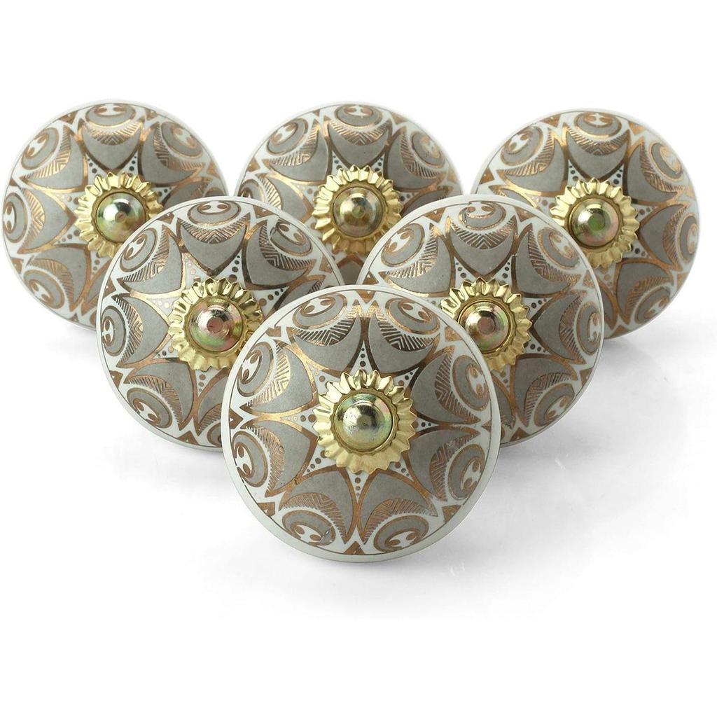 Ручки для печати для двери, ящика, шкафа, комода, кухонной мебели, фурнитура, ручка-пуля для гардероба для домашнего декора, упаковка из 6 штук, серый