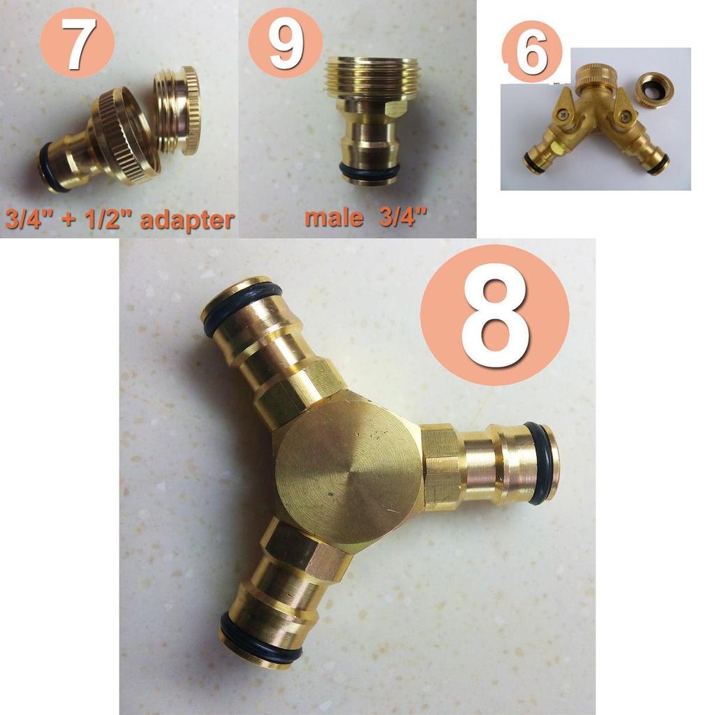 Rustresistant Brass Garden Pipe Connector With Quick Fit Fitting And Handy Switch Nozzle