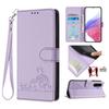 For Samsung Galaxy A36 5G Case with Strap RFID Blocking Leather Wallet Phone Cover Cat Mouse Pattern