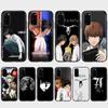 DT21 Death Note Case for iPhone 16 15 Plus 14 13 12 11 Pro 8 7 6S 6 SE 5S X XR XS Max Realme C30 C33 C31 9I Huawei P30 Black Soft Cover