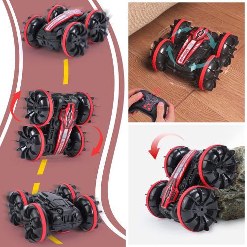 RC Car for Kids, Amphibious Off-Road Vehicle, 4WD Stunt Car, Popular Remote Control Car for Kids, 360-Degree Rotation, Waterproof, Off-Road RC Car, Pe