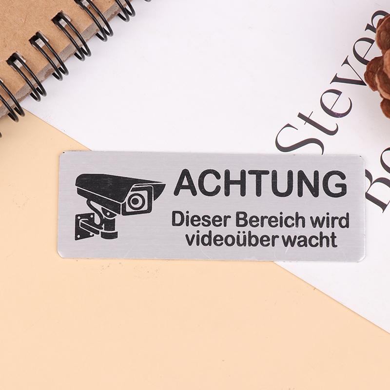 Внимание Видеонаблюдение Наклейка На Стену Наклейка Металлическая Домашняя Дверь Двор Сад Декор Для Дверной Панели Пространство Наклейка С Клеем
