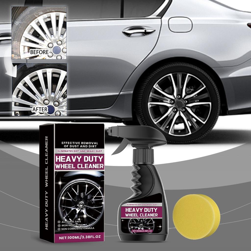 Heavy Duty Wheel Cleaner Car Rim Cleaner Wheel Collector All Wheel Safety Non-corrosive Formulation, Car Cleaning Care Spray,120ML