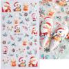 5D Nail Art Stickers Embossed Snowflake Snowman Bird Pattern Christmas Nail Stickers Nail Art Decor Decals