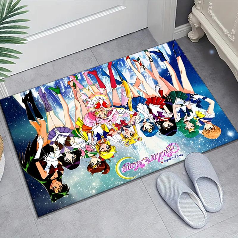 Sailor Moon Design Area Rug - Non-Slip, Soft & Cozy Floor Mat for Living Room, Bedroom, Office - Indoor/Outdoor Decorative Carpet