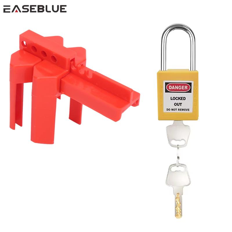 Adjustable Ball Valve Lockout with Safety Padlock 1 Set Industrial Handle Lock for Water Spigot Outdoor Plumbing Safety Thread Lock3