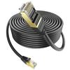 LAN Cable 60m Outdoor Lan Cable PoE Compatible Ankuly CAT6 Compliant with Connector UTP Category 6 Commercial Use (Black)