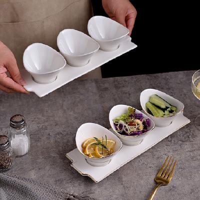 3 шт. миска для салата из сухофруктов, миска для закусок, белая миска для десерта в форме слитка, клетчатая посуда для хранения продуктов, декоративная посуда для дома