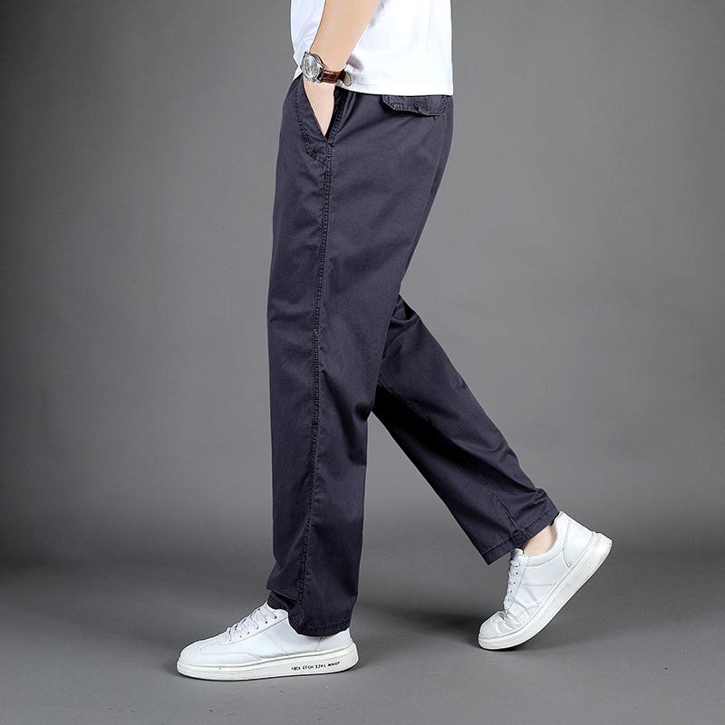Летние мужские широкие брюки большого размера, комбинезоны с несколькими карманами, прямые повседневные брюки, свободные спортивные штаны для улицы