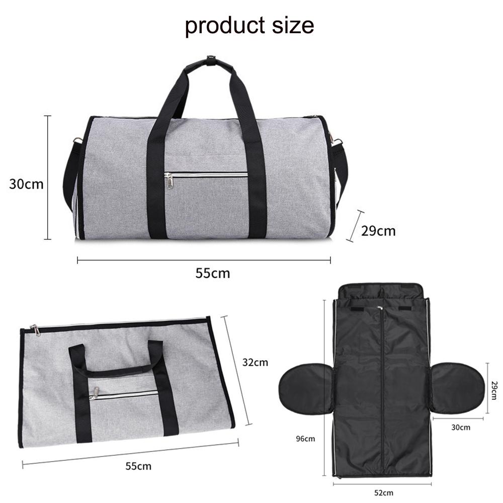 Geestock 2 In 1 Foldable Suit Travel Bag Garment Duffle Bag Large Capacity Business Travel Luggage Bag Weekender Bag For Men