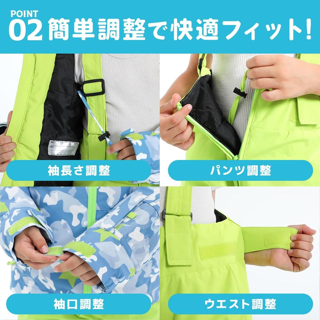 NNOUM and Junior Ski and Snowboard Wear Jacket and Size for Boys and Adjustable Sizes and Water Resistance Stylish and Popular Kids' Set, Pants, 73J,