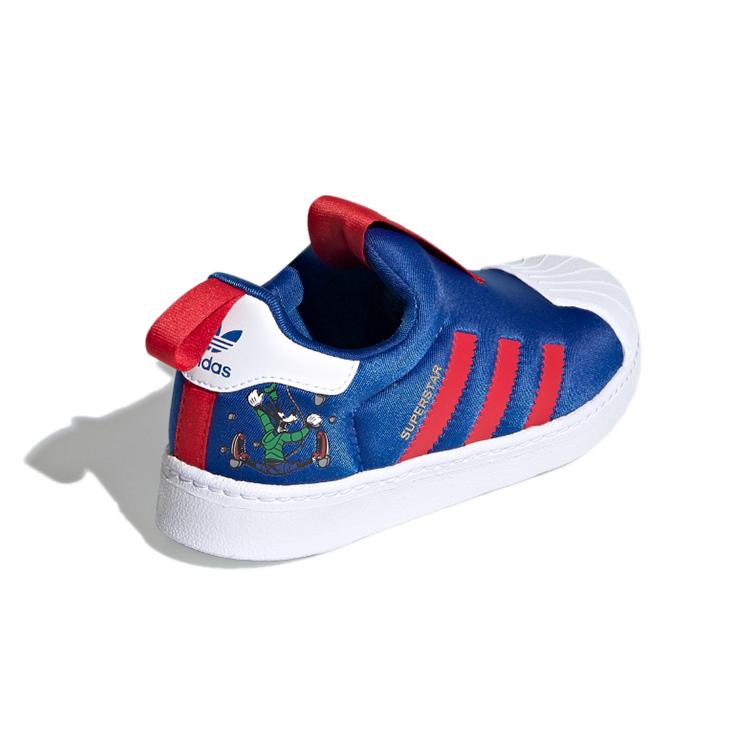 Adidas Originals SUPERSTAR 360 Breathable Low top Kids' Skateboarding Shoes Blue Red Children Aged 3 7 Years Old FW8041