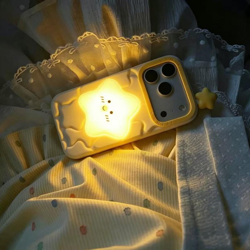 Soft Silicone Glow Star Light Phone Case IPhone 17 Pro Max 16 15 14 13 Series Shockproof Protective Cover