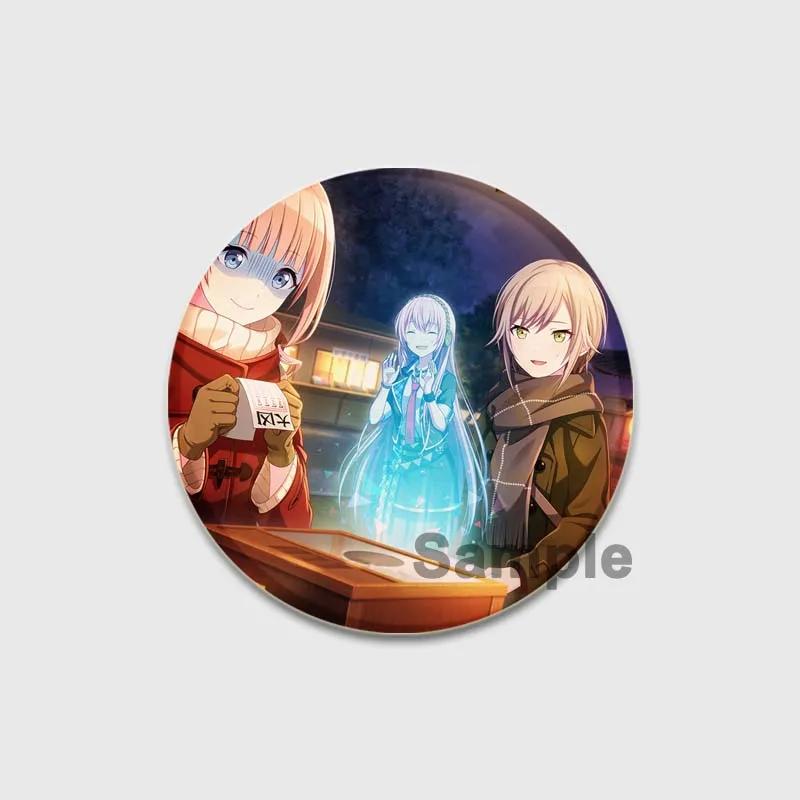32/44/58 мм Проект SEKAI Аниме Хиномори Шихо Лео/Нужно Значок Круглая Жестяная Брошь для Одежды Сумка Шляпа Аксессуары Эмалевые Булавки Подарки для фанатов