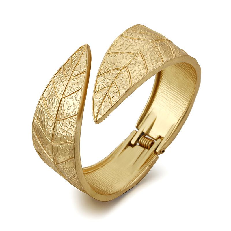 Bracelet Leaf Natural Wind Bracelet Exaggerated Opening High End European and American