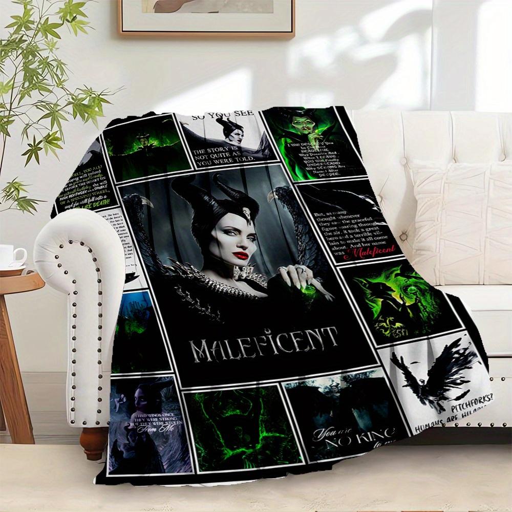 1pc Flannel Maleficent Poster - Perfect for Bedding Throw Blanket, Couch Cover, Gift Idea, Home Decor, Wall