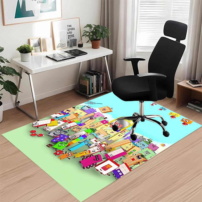 Numberblocks Printed Carpet, for Office Chair Living Room Bedroom Kitchen Room Decor Gifts.