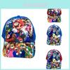 Мультяшная бейсболка Супер Марио, регулируемая солнцезащитная шляпа для детей и взрослых