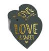 Inkdotpot 100 шт. в упаковке бирка из настоящей серебряной фольги Love Is Sweet на свадьбу