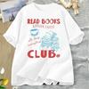 Футболка 'Книжный и Кофейный Клуб' Женская Повседневная с Коротким Рукавом Одежда Винтажные Книжные Топы Графические Эстетичные Вещи