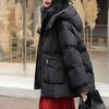 Down Jacket Hooded Women's Winter Short Fashion White Duck Down Coat Plus Size