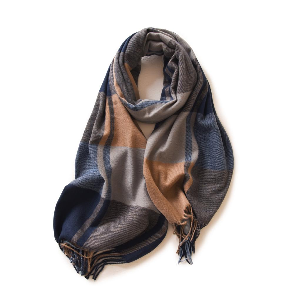 Deqing Siyue Plaid Cashmere Scarf Winter Scarf Women'S Shawl Thickened Warm Fringed Scarf