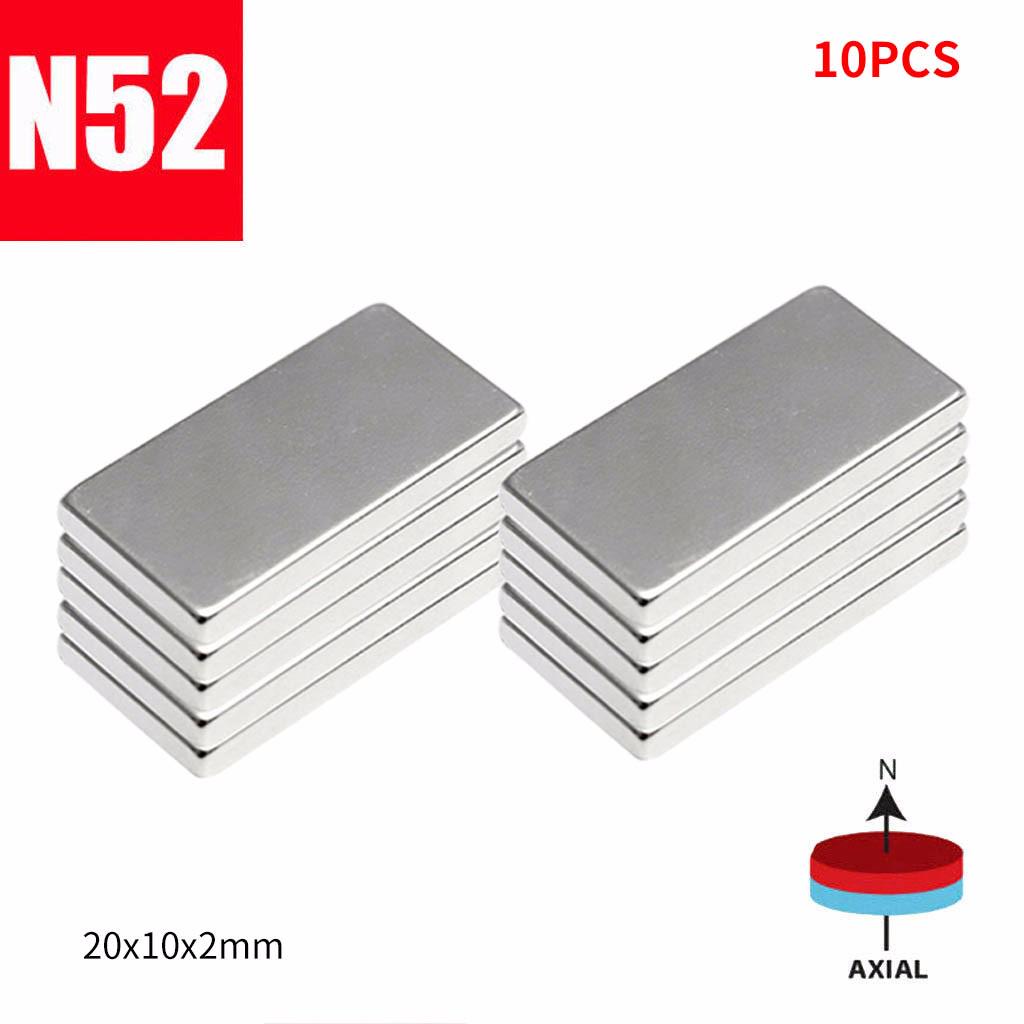 N52 20x10x2mm Neodymium Block Magnet Rare Earth Magnets 10/20/30/60PCS
