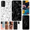 Абстрактная Линия Лицо Женщины Чехол Для Телефона Для Samsung Galaxy A15 A14 A54 A13 A53 A12 A52S A55 A22 A23 A24 A32 A33 A34 A25 A35 A03S A04
