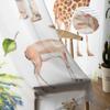 Watercolor Wild Animals Sheer Curtains for Living Room Transparent Tulle Window Curtain Bedroom Kitchen Home Decor Veil Drapes