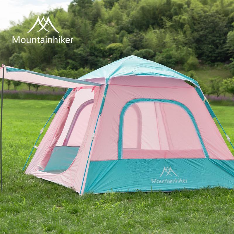 Палатка с яблоками-дичками: Автоматическая палатка для кемпинга на открытом воздухе, водонепроницаемая, ветрозащитная, защищающая от солнца, с механизмом быстрого раскрытия