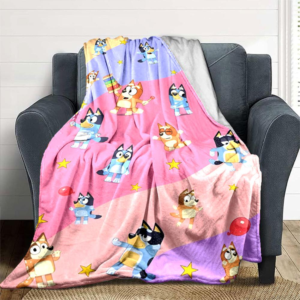 Bluey Blanket Soft Warm Cozy Perfect for Bed Picnics Chair for All Occasions Modern Style Ideal Gift for Friends Family Couples Picnic