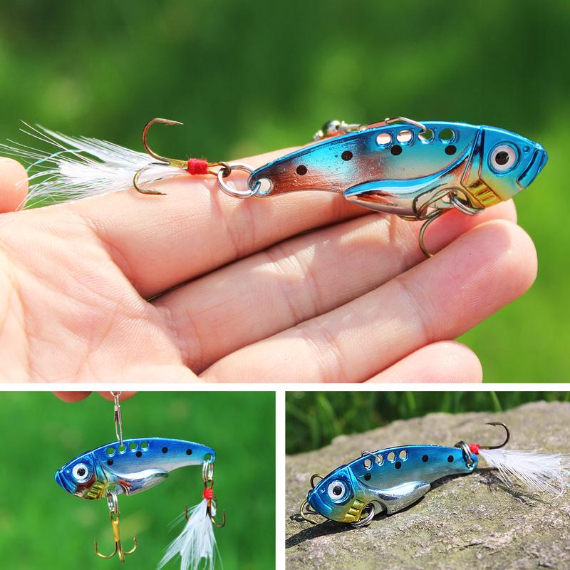 4 шт. металлические рыболовные приманки VIB, ложка для окуня, кривошипная приманка, искусственная приманка, рыболовная приманка с крючками, снасти
