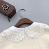 Women's Embroidery Shirt Detachable Collar Girls False Collars Lace Handmade Beads Removable Fake Collar Necklace Accessory