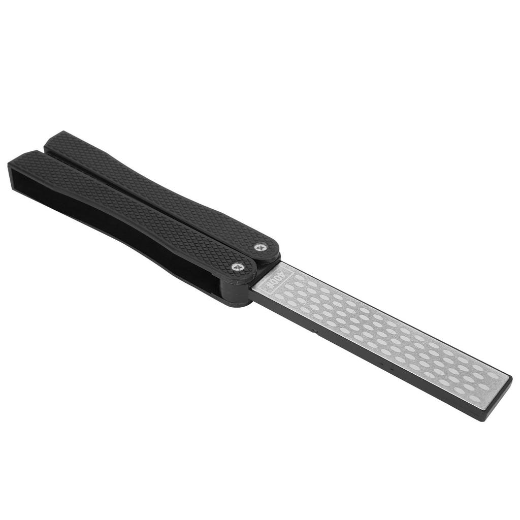 Складная точилка FanShaped DoubleSide Knife Blade Kitchen Sharpener Grinder Tool(черный )