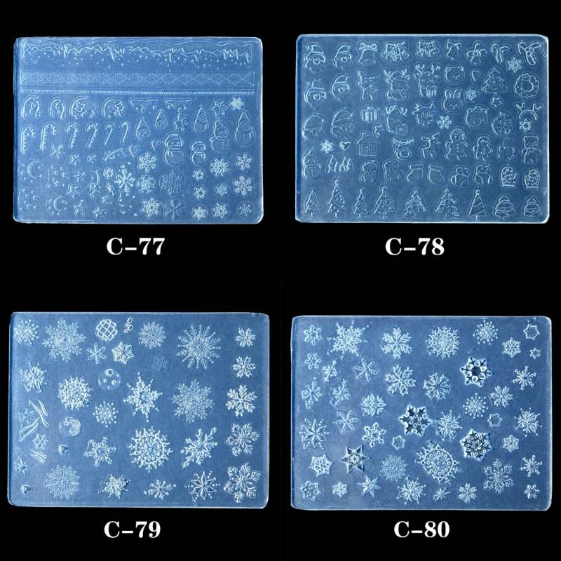 Silicone Nail Art Mold Embossing Patterns Nail Mould Decorations Versatile Jewelry Making Tools Handmade Carving Molds