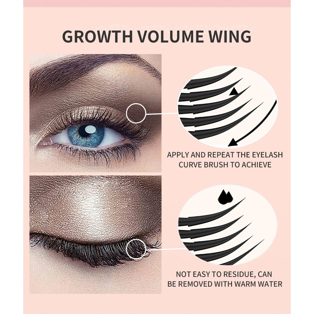 YANQINA Тушь для ресниц с двойным эффектом Водостойкая длинная подкручивающаяся естественная утолщающая тушь 2в1