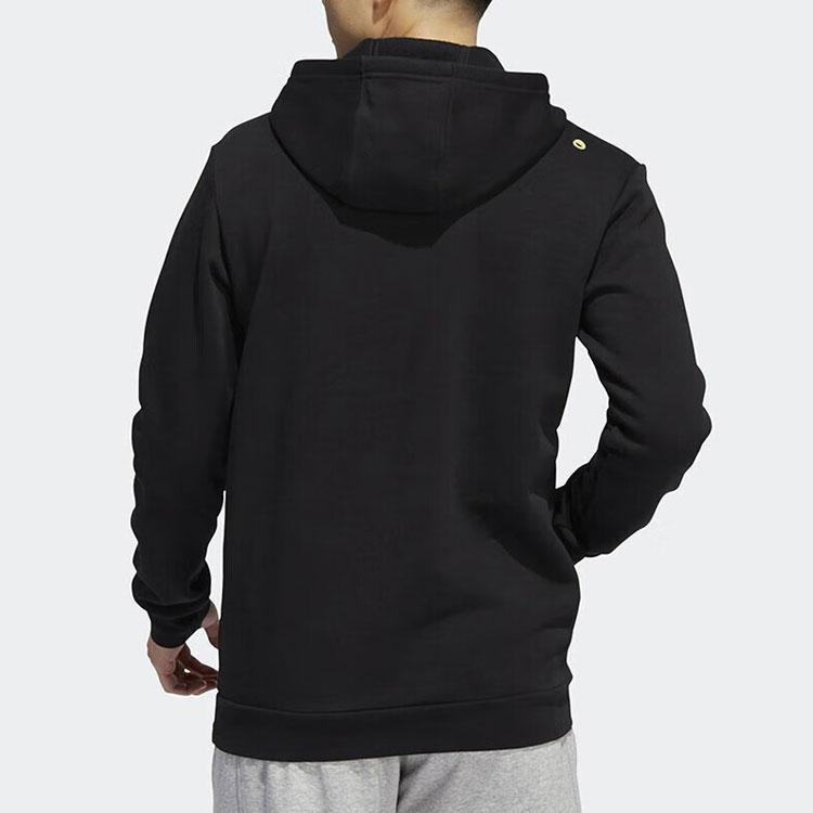 adidas Толстовка спортивная с капюшоном с вышитыми буквами мужская толстовка черная HK6756