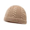 Autumn and winter retro twist crimped knitted hat men's outdoor brimless thermal pullover hat women's casual versatile landlord hat